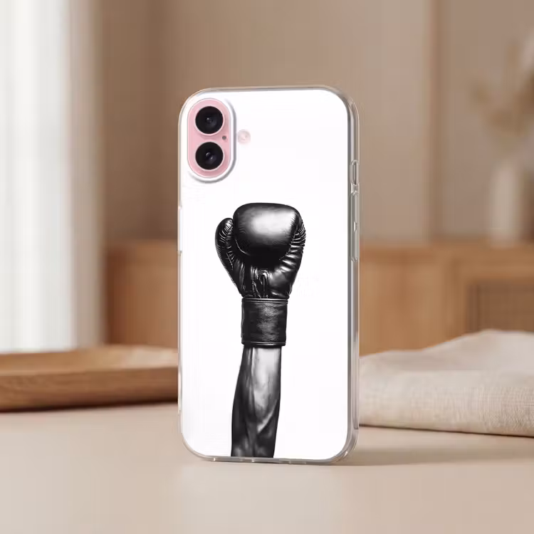 Telefoonhoesje - Bokshandschoen - Zwart - Hand — 3