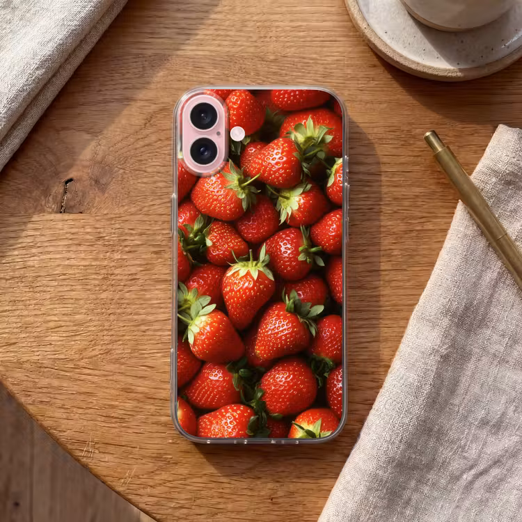 Telefoonhoesje - Aardbei - Fruit - Rood — 2