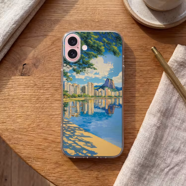 Telefoonhoesje - Berg - Skyline - Strand - Water — 2
