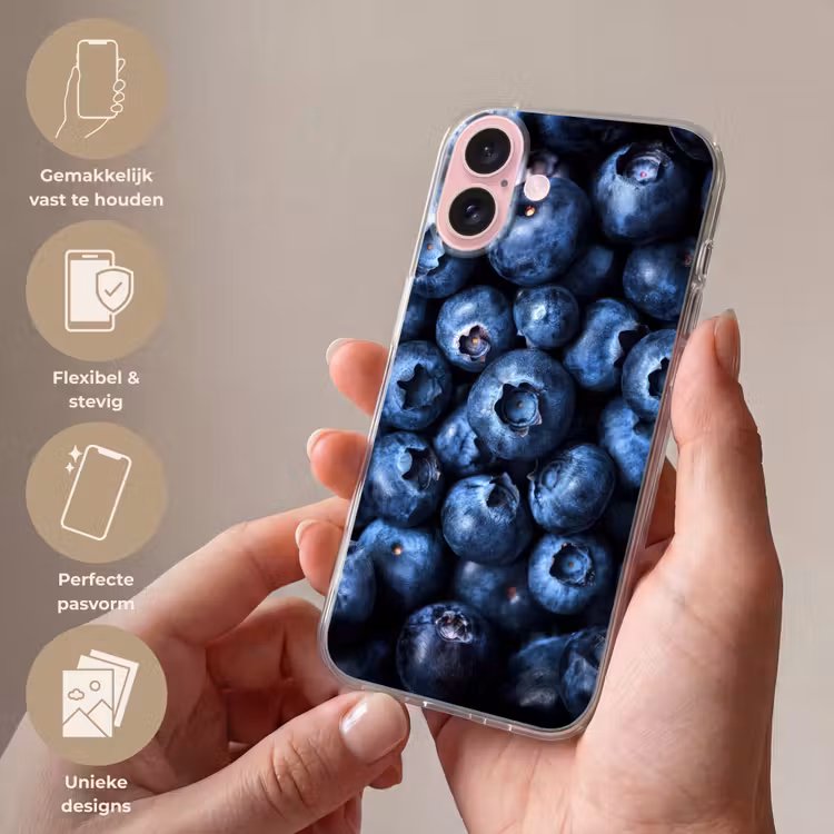 Telefoonhoesje - Bessen - Blauw - Fruit — 4