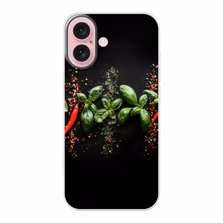 Telefoonhoesje - Chilipepers - Basilicum - Blaadjes - Rood — 1