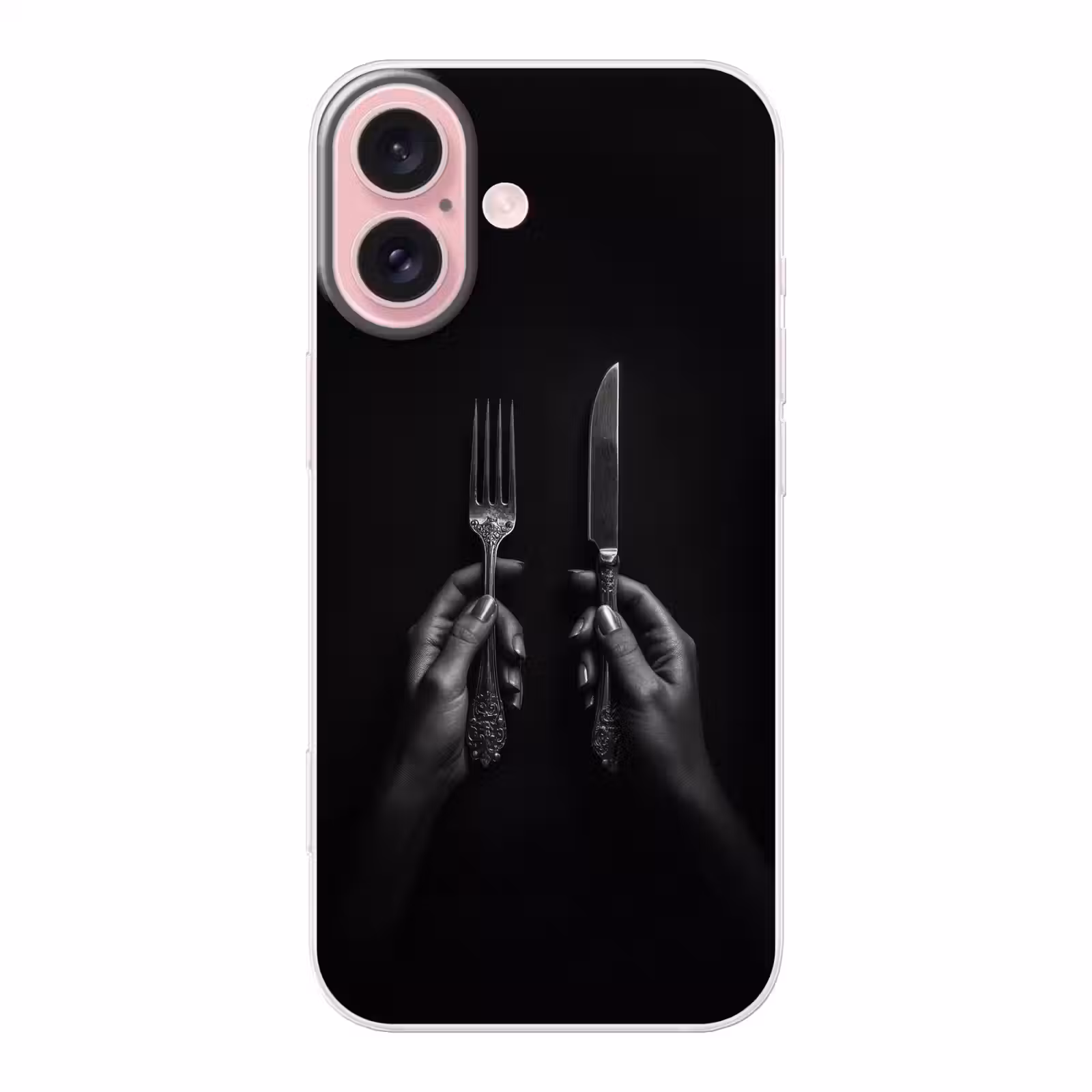 Telefoonhoesje - Bestek - Zwart - Wit — 1