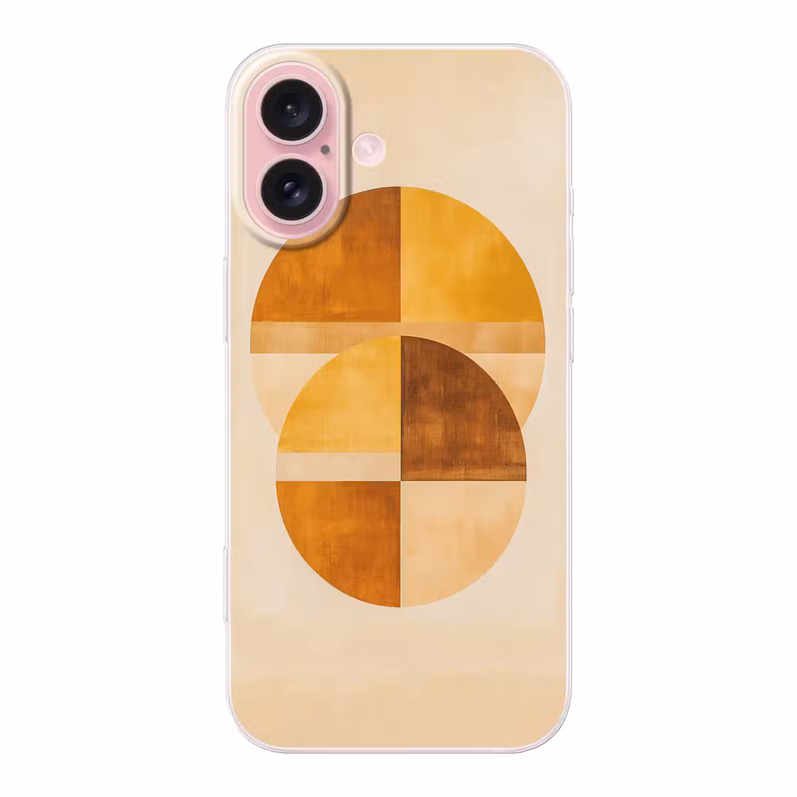 Telefoonhoesje - Cirkels - Geel - Minimalistisch — 1