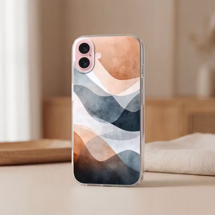 Telefoonhoesje - Abstract - Golven - Blauw — 3