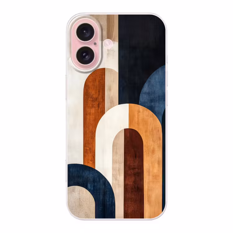 Telefoonhoesje - Abstract - Vormen - Donkerblauw — 1