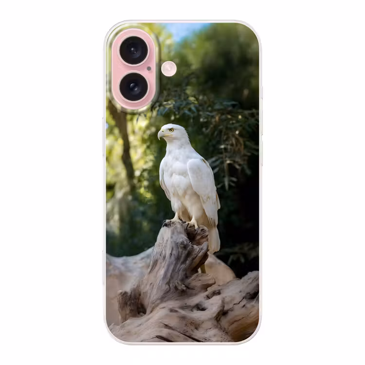 Telefoonhoesje - Arend - Hout - Wit - Planten — 1