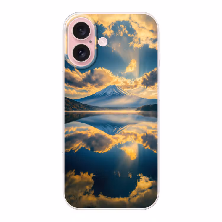 Telefoonhoesje - Berg - Rivier - Zonsondergang — 1