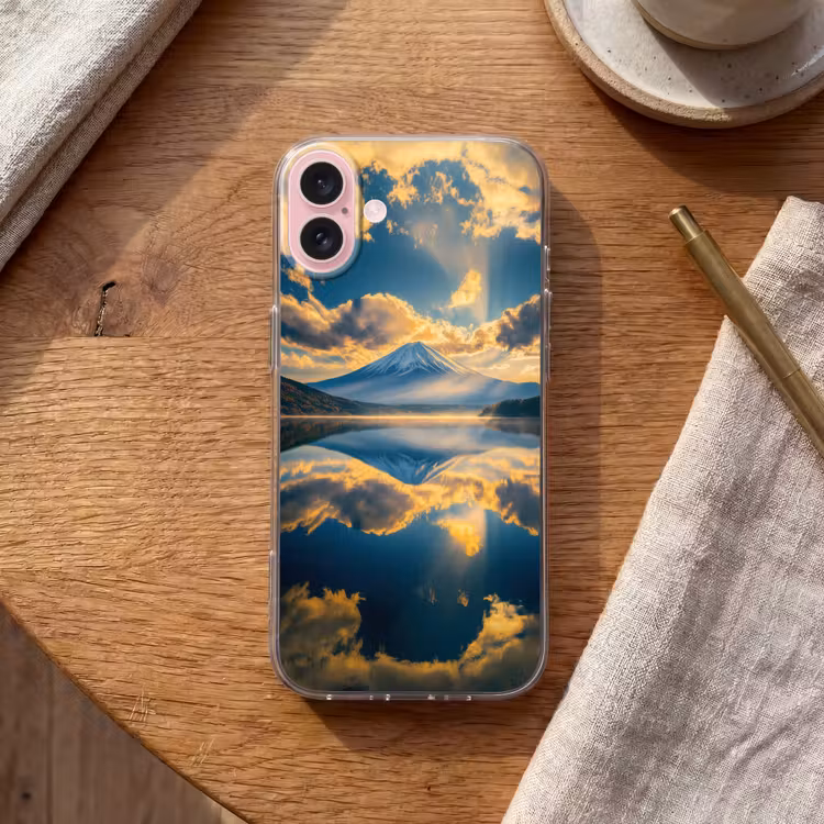 Telefoonhoesje - Berg - Rivier - Zonsondergang — 2