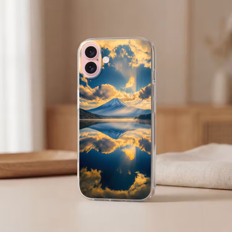 Telefoonhoesje - Berg - Rivier - Zonsondergang — 3
