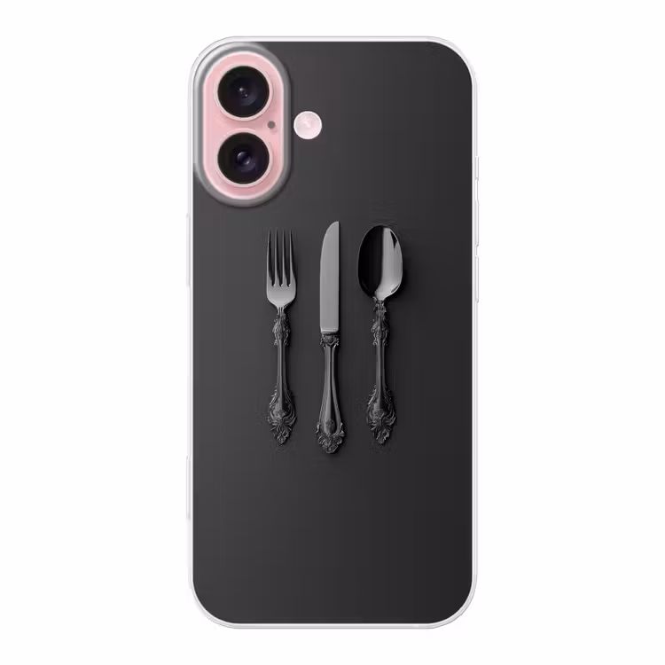 Telefoonhoesje - Bestek - Zwart — 1