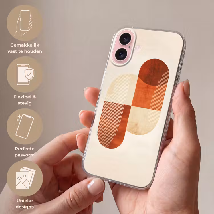Telefoonhoesje - Bogen - Beige - Vormen — 4