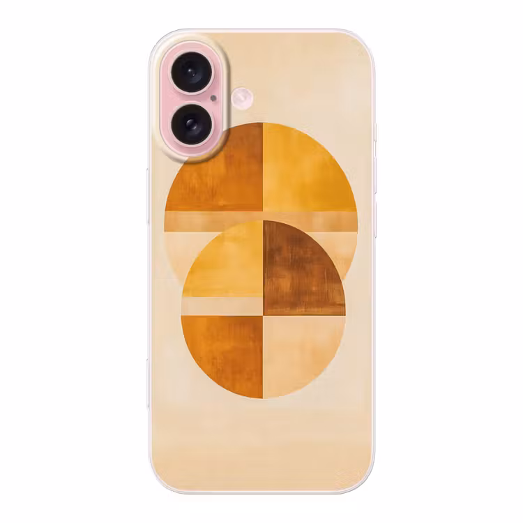 Telefoonhoesje - Cirkels - Geel - Minimalistisch — 1