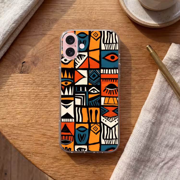 Telefoonhoesje - Abstract - Gezichten - Mozaïek — 2