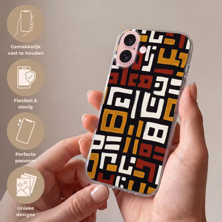 Telefoonhoesje - Abstract - Patroon - Rood — 4