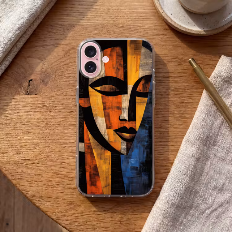 Telefoonhoesje - Abstract - Portret - Kleurvakken — 2