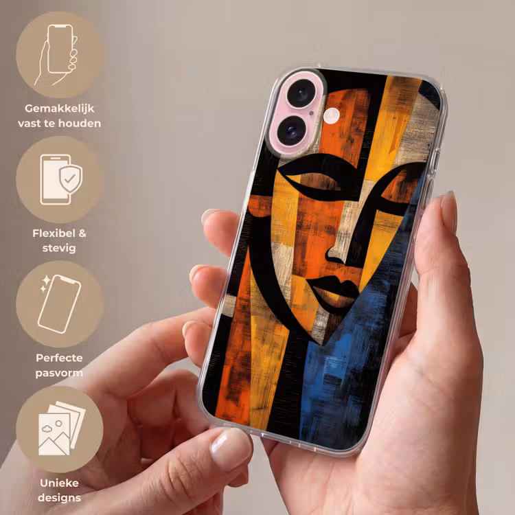 Telefoonhoesje - Abstract - Portret - Kleurvakken — 4