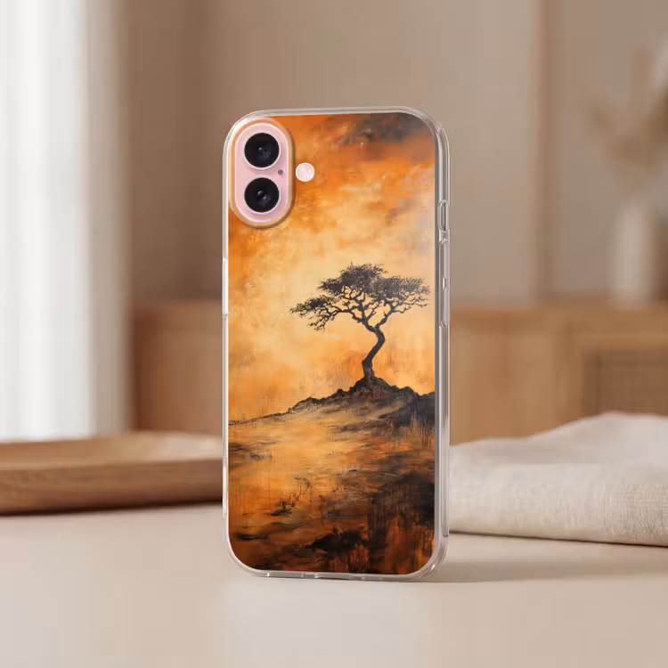Telefoonhoesje - Boom - Landschap - Oranje — 3