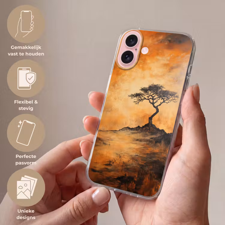 Telefoonhoesje - Boom - Landschap - Oranje — 4