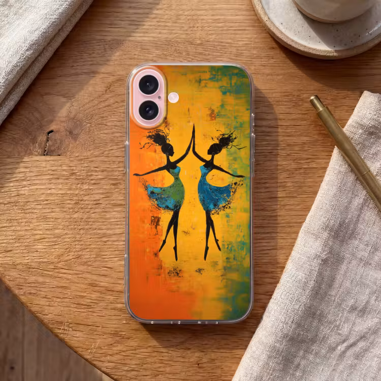 Telefoonhoesje - Dansen - Vrouwen - Verfstructuur — 2