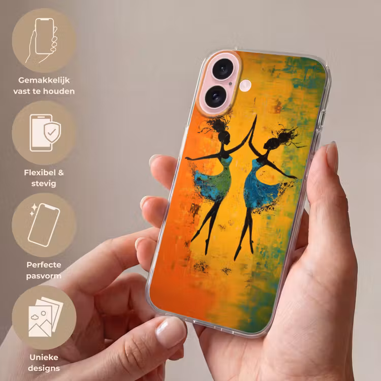 Telefoonhoesje - Dansen - Vrouwen - Verfstructuur — 4