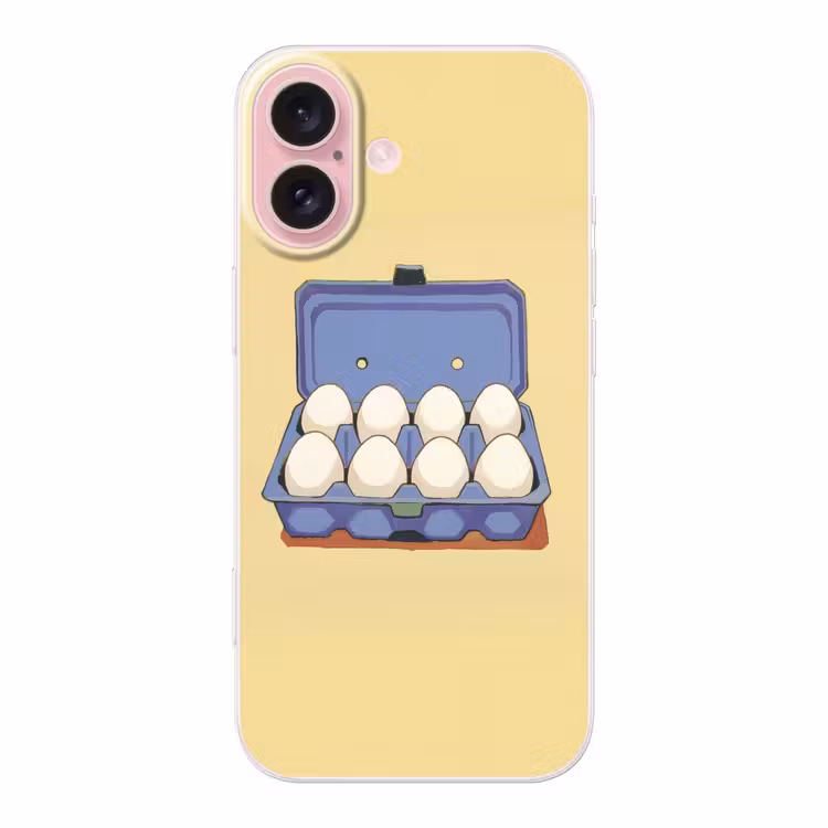 Telefoonhoesje - Eieren - Doos - Minimalistisch - Blauw — 1