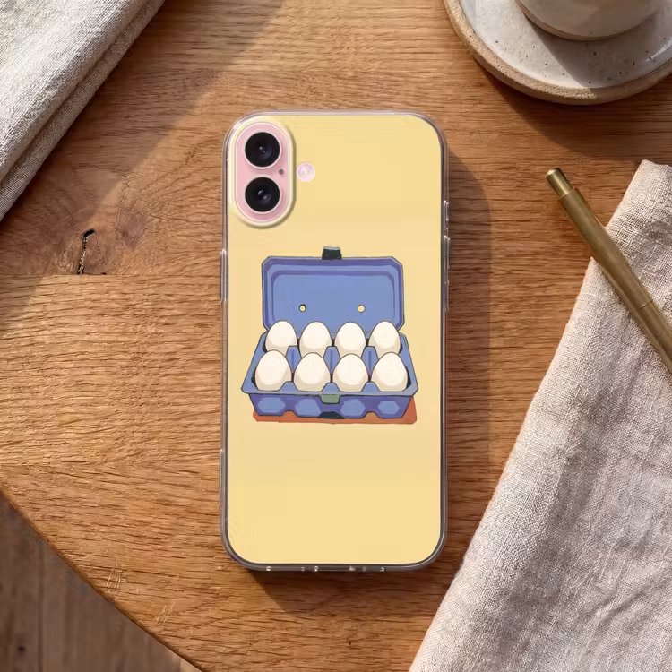 Telefoonhoesje - Eieren - Doos - Minimalistisch - Blauw — 2
