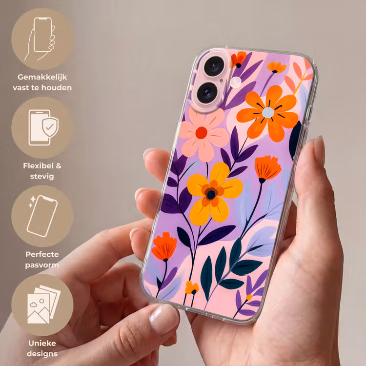 Telefoonhoesje - Bloemen - Kleurrijk - Bladeren — 4