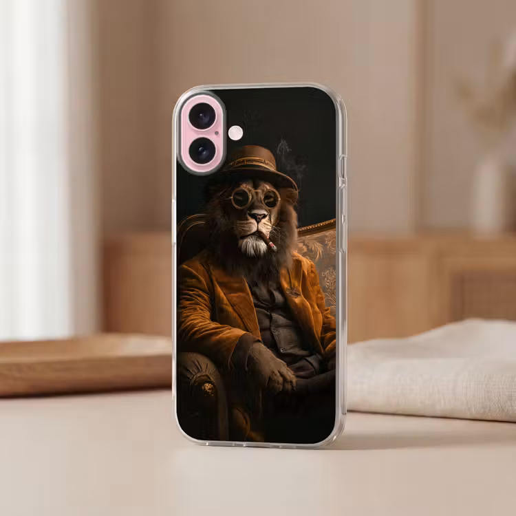 Telefoonhoesje - Bril - Leeuw - Bank - Hoed — 3