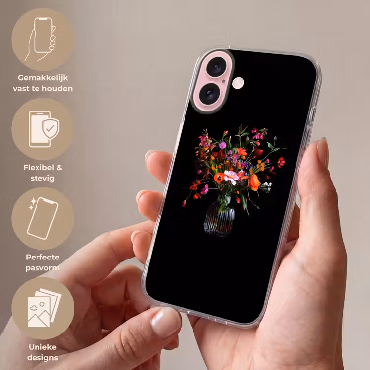 Telefoonhoesje - Boeket - Veldbloemen - Vaas — 4