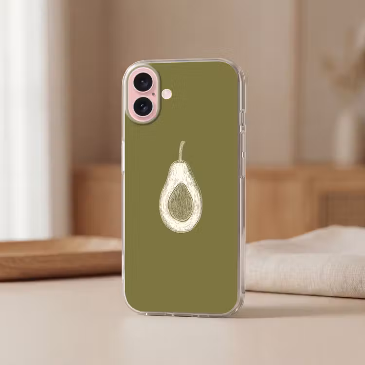 Telefoonhoesje - Avocado - Minimalistisch - Illustratie - Groen — 3