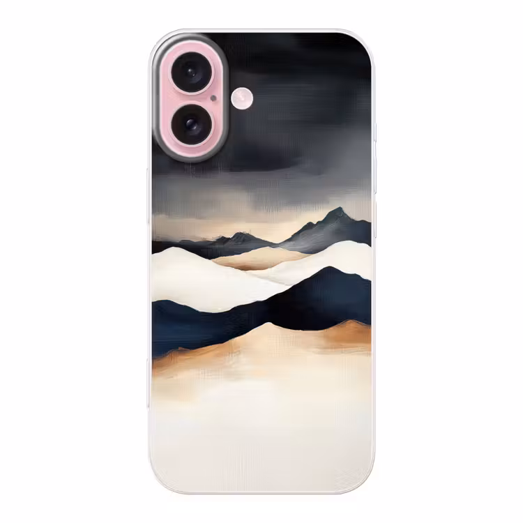 Telefoonhoesje - Bergen - Donkerblauw - Landschap — 1