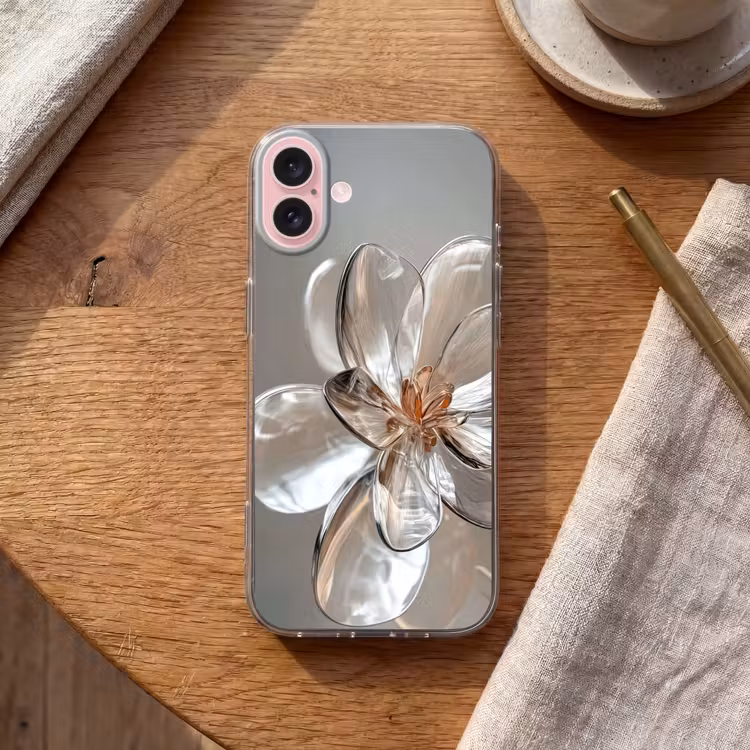 Telefoonhoesje - Bloem - Glazen - Doorzichtig — 2
