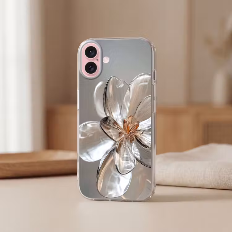 Telefoonhoesje - Bloem - Glazen - Doorzichtig — 3