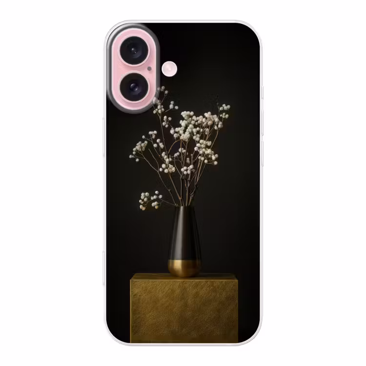Telefoonhoesje - Bloembollen - Wit - Vaas - Minimalistisch — 1