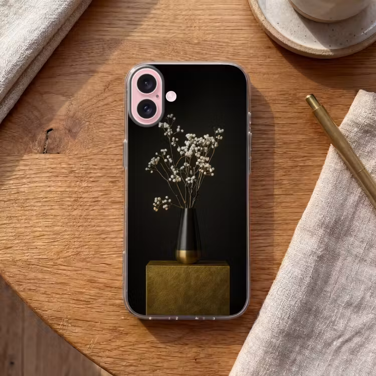 Telefoonhoesje - Bloembollen - Wit - Vaas - Minimalistisch — 2