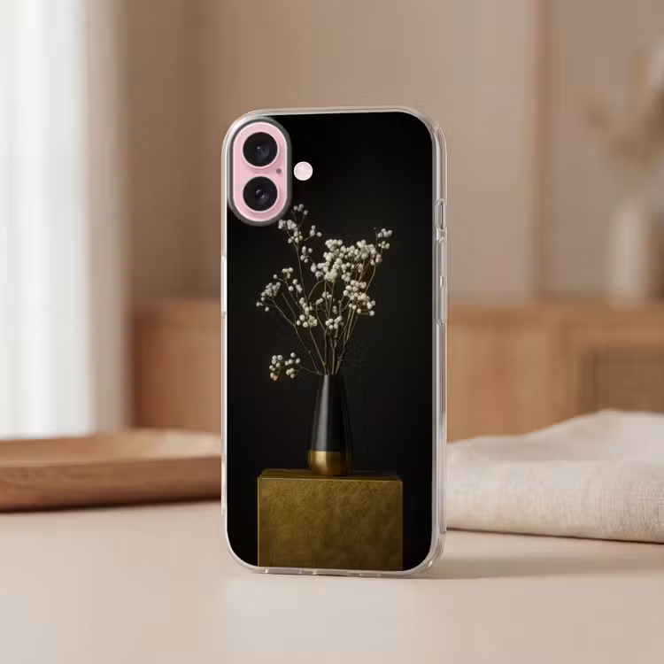 Telefoonhoesje - Bloembollen - Wit - Vaas - Minimalistisch — 3