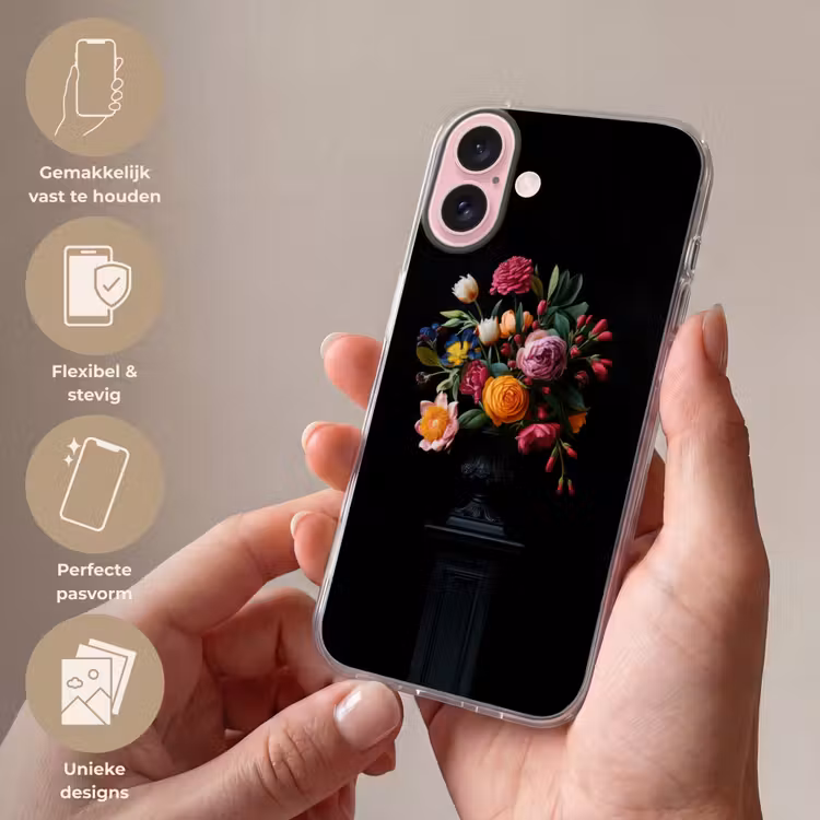 Telefoonhoesje - Boeket - Romantisch - Kleurrijk — 4