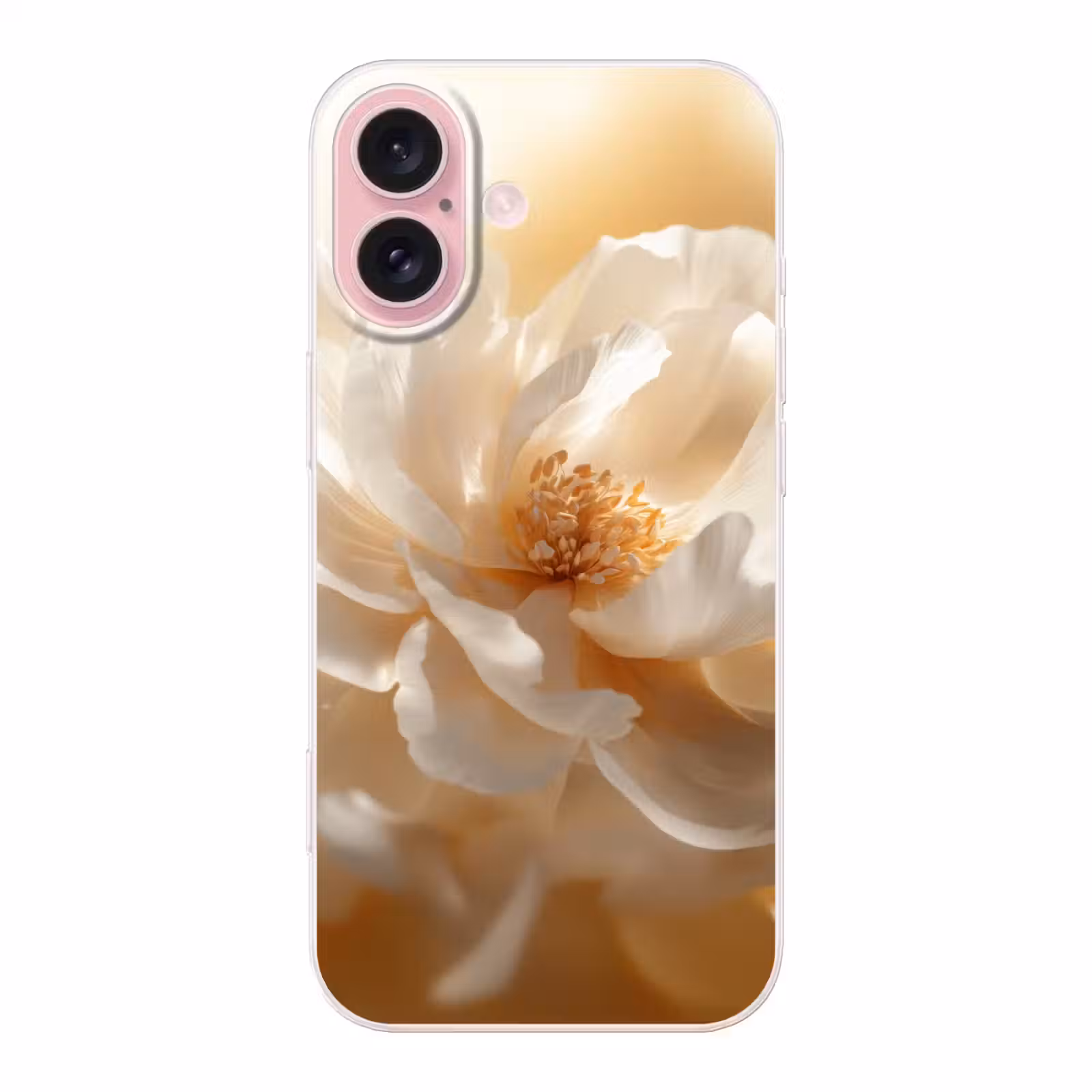 Telefoonhoesje - Close up - Pioenroos - Wit — 1