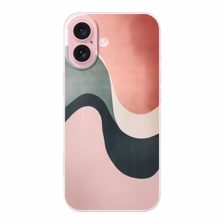 Telefoonhoesje - Abstract - Golven - Sierlijk - Roze — 1