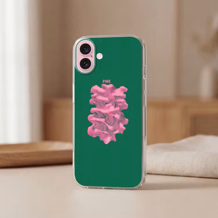 Telefoonhoesje - Abstract - Pink - Lijnen - Groen — 3