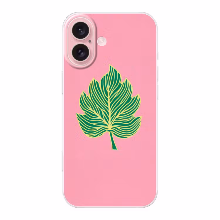 Telefoonhoesje - Blad - Groen - Illustratie - Minimalistisch — 1