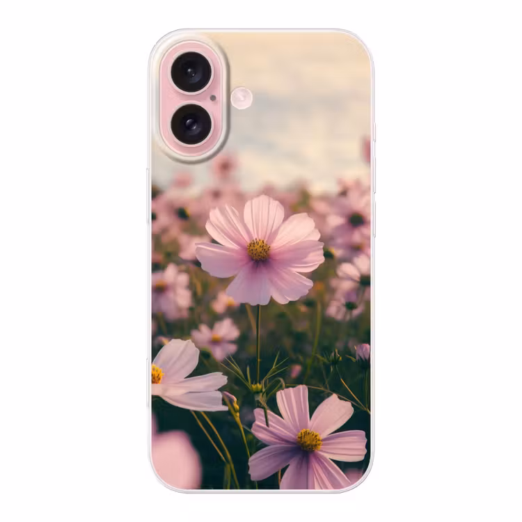 Telefoonhoesje - Bloemen - Paars - Wazig — 1