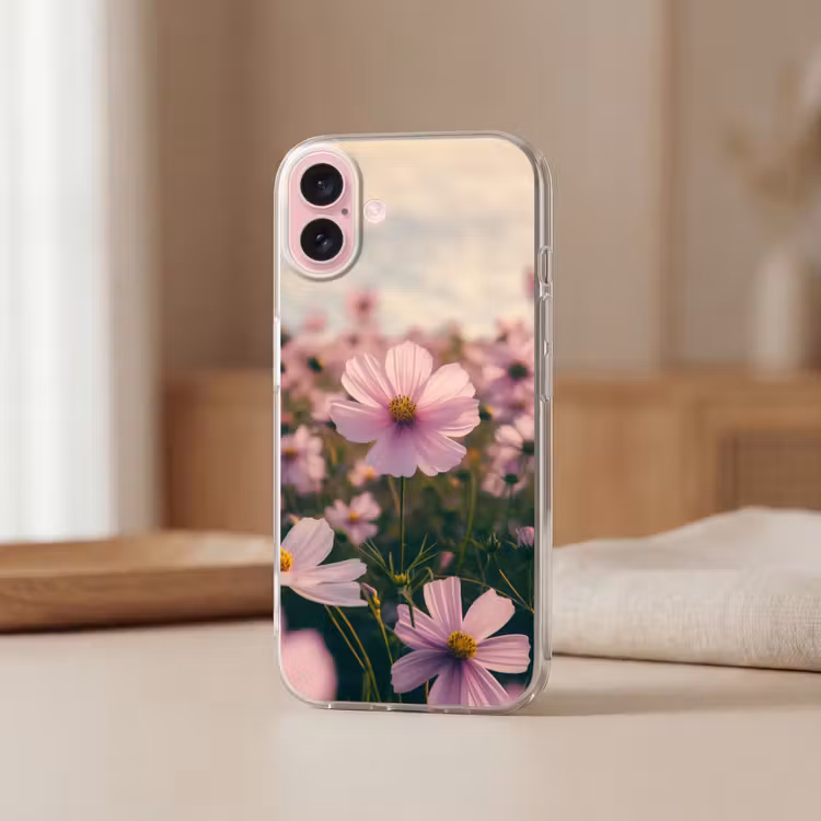 Telefoonhoesje - Bloemen - Paars - Wazig — 3