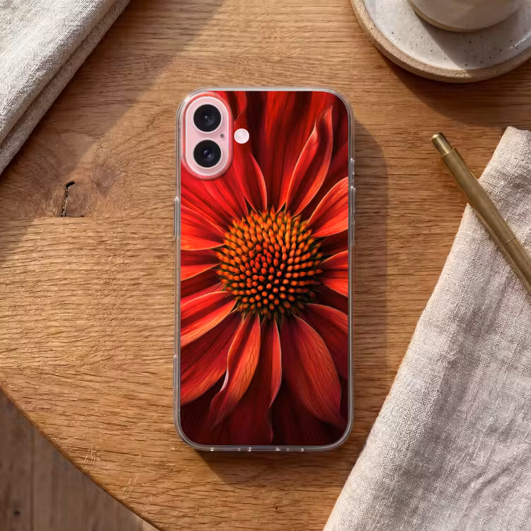 Telefoonhoesje - Close up - Bloem- Rood — 2