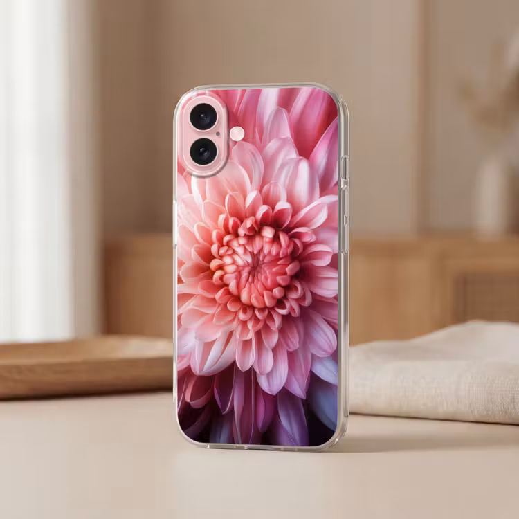 Telefoonhoesje - Dahlia - Bloem - Close up - Roze — 3