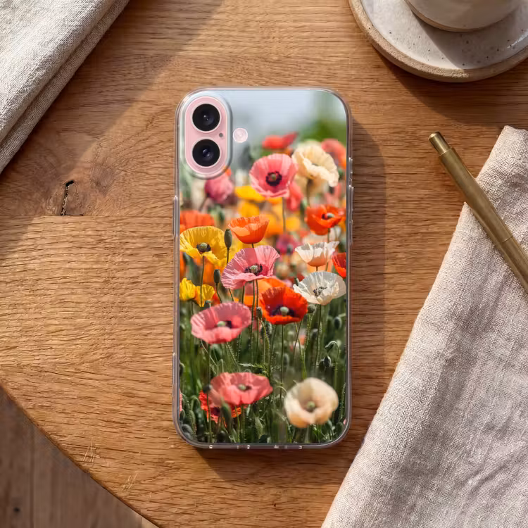 Telefoonhoesje - Bloemenveld - Klaprozen - Kleurrijk — 2