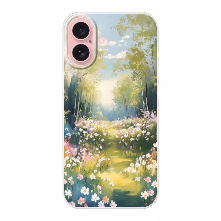 Telefoonhoesje - Bos - Schilderstijl - Kleurrijk — 1
