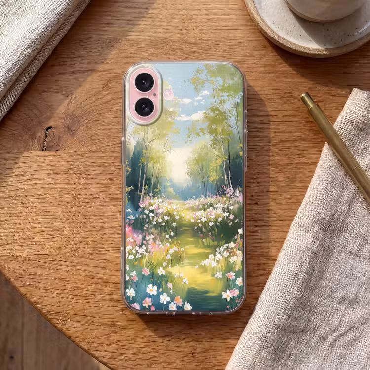 Telefoonhoesje - Bos - Schilderstijl - Kleurrijk — 2