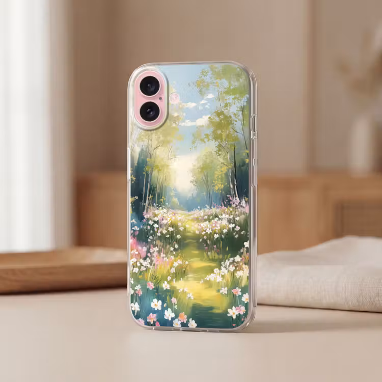 Telefoonhoesje - Bos - Schilderstijl - Kleurrijk — 3