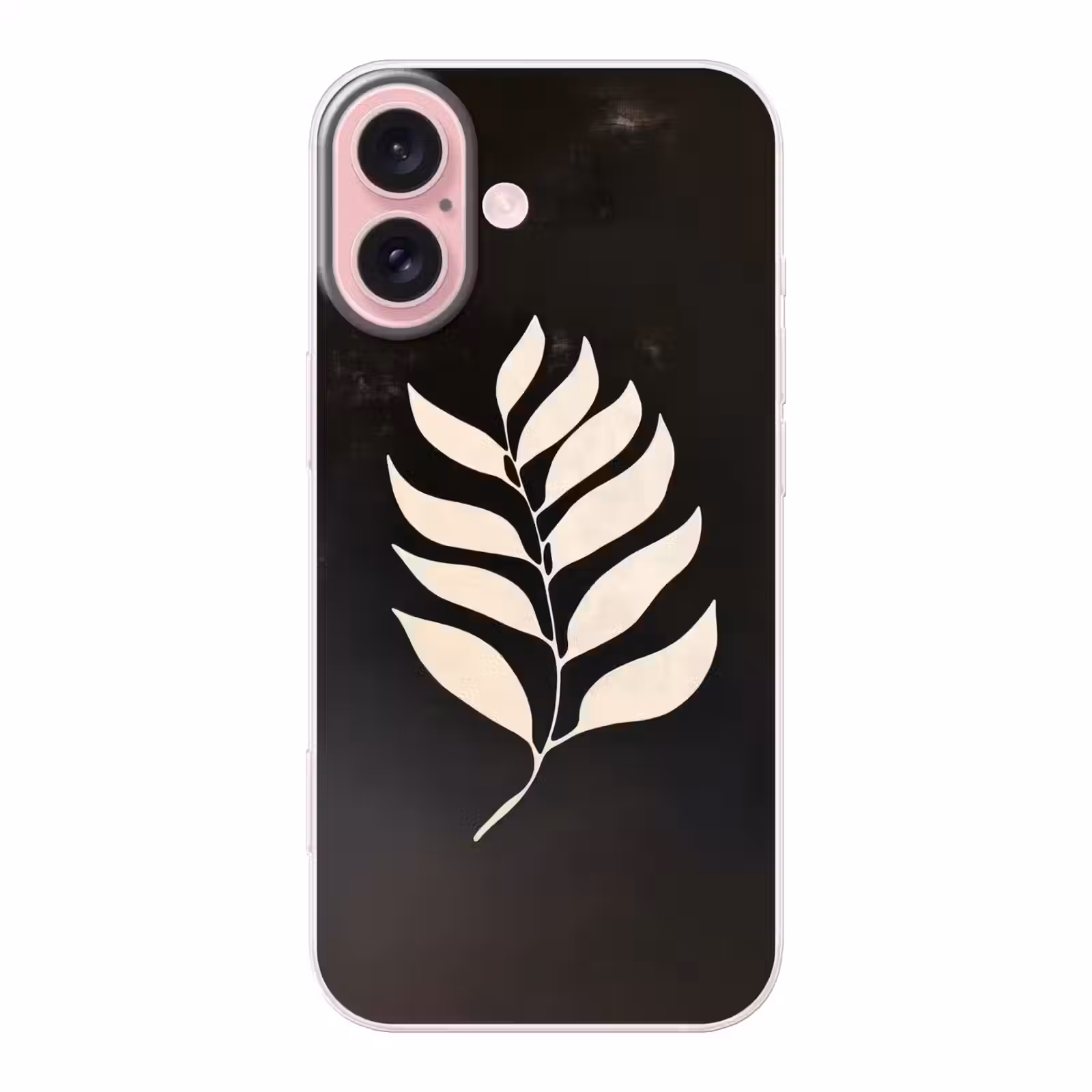Telefoonhoesje - Blad - Wit - Minimalistisch — 1